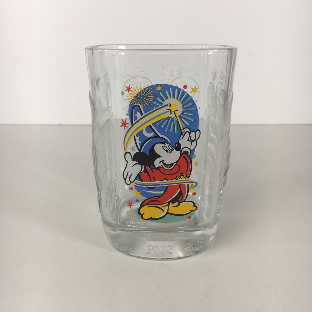 Y2K Mickey Mouse Glass Tumbler “2000” McDonald’s Collectible